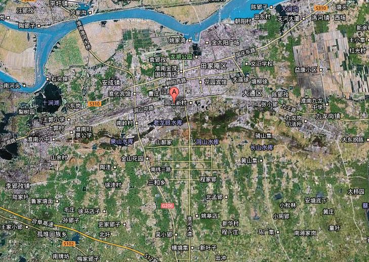 Huainan Map