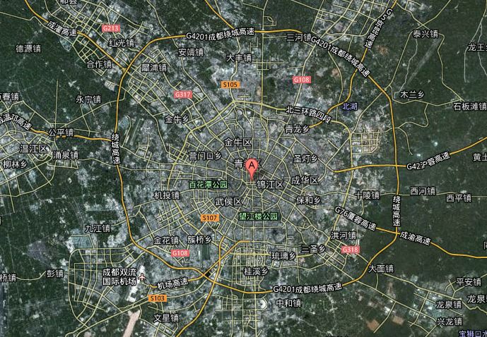 Chengdu, Sichuan Map